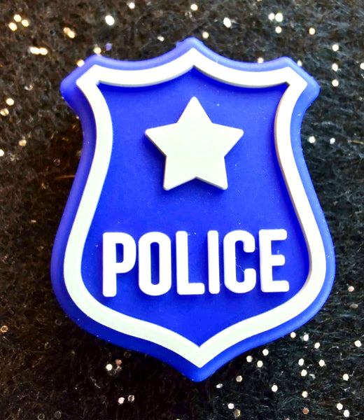 (1) Police Badge Focal Bead
