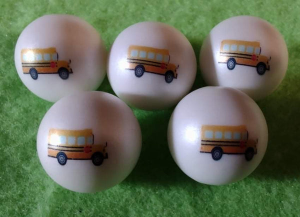 (5) School Bus 20mm Beads 🚌