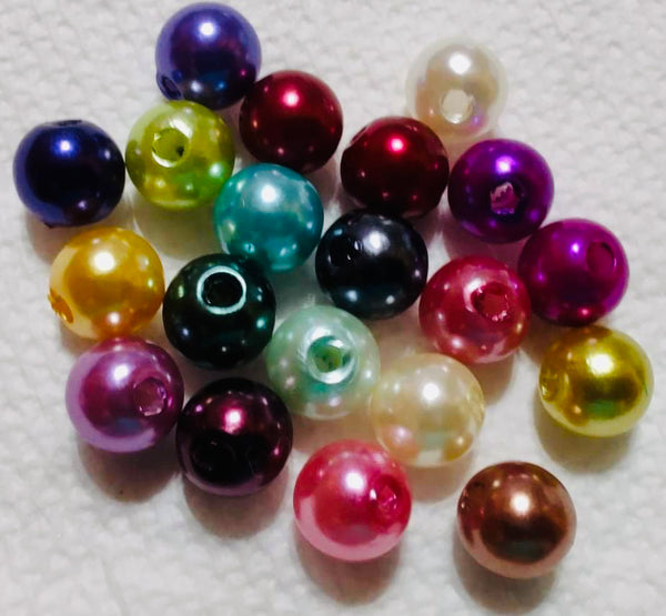 (20) Shiny Pearl 8mm Bead Mix