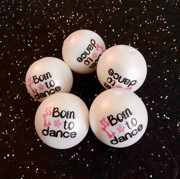 (5) Born to Dance 20mm Beads