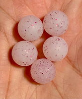 (5) Glittered Light Purple 12mm Silicone Beads