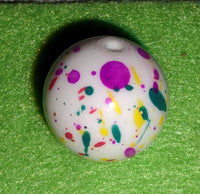 (5) Paint Splatter 20mm Beads