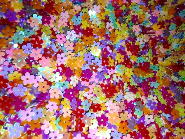 (1) Multi-Colored Bag of Flower Sequins