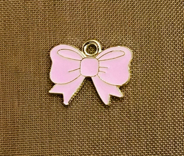 (1) Pink Bow Charm