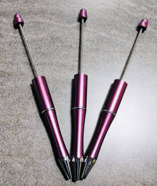 (1) Dark Plum Purple Matte Beadable Pen