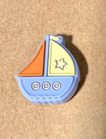 (1) Sailboat Silicone Bead