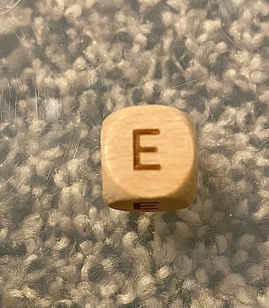 (1) Wooden "E" Bead