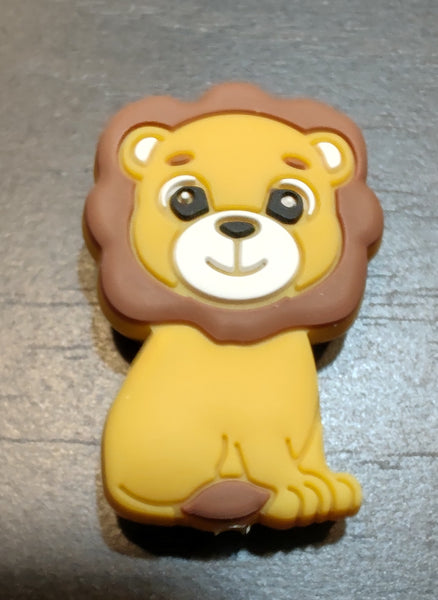 (1) Lion Silicone Bead