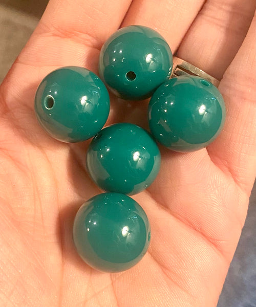 (5) Green 20mm Beads