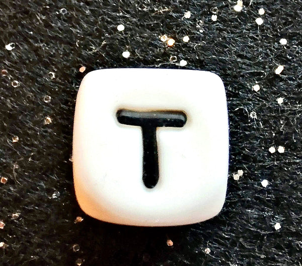 (1) Letter T Silicone Bead