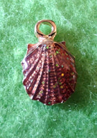 (1) Copper Glitter Shell Charm