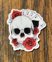 (1) Ace of Skull Roses Planar Resin Piece