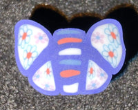 (10) Dark Blue Butterfly Polymer Clay Beads