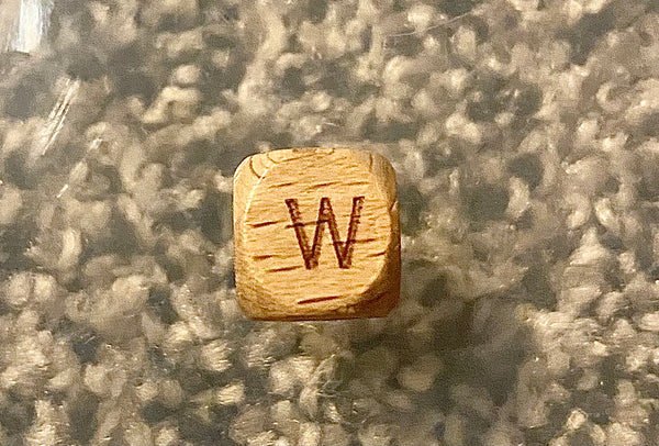 (1) Wooden "W" Bead