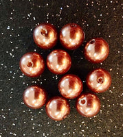 (10) Metallic Copper 12mm Beads