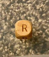 (1) Wooden "R" Bead