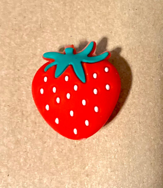 (1) Strawberry Silicone Bead