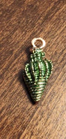 (1) Green Conch Shell Charm
